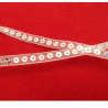 Ruban Pailleté Scintillante Blanc Sur Organza 7 mm
