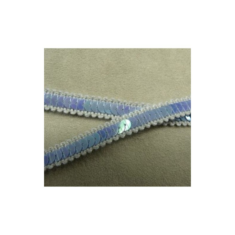 Galon Acrylique Scintillante  Pailleté Bleu 10 mm