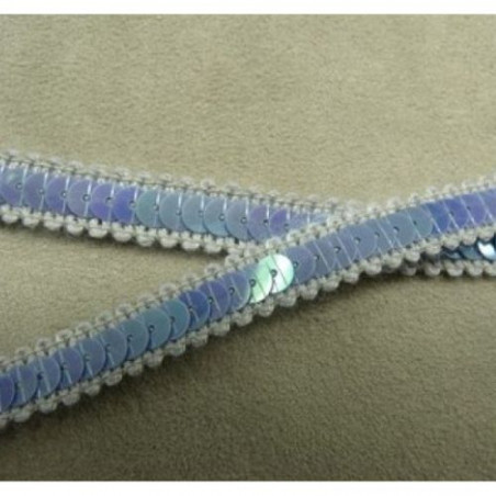 Galon Acrylique Scintillante Pailleté Bleu 10 mm