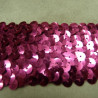 Galon Stretch Paillette Elastique Rose 50 mm