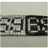 Ruban Pailleté Noir Et Argent 40 mm