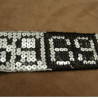 Ruban Pailleté Noir Et Argent 40 mm