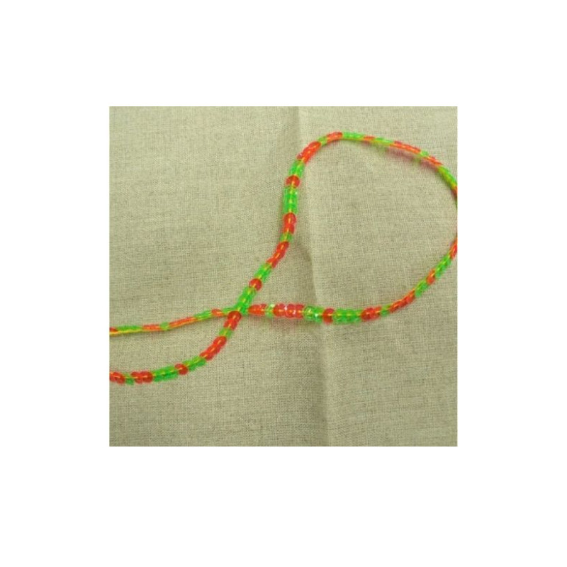 lot de Ruban pailleté sequin  montée sur fil bicolore rouge et vert 6 mm