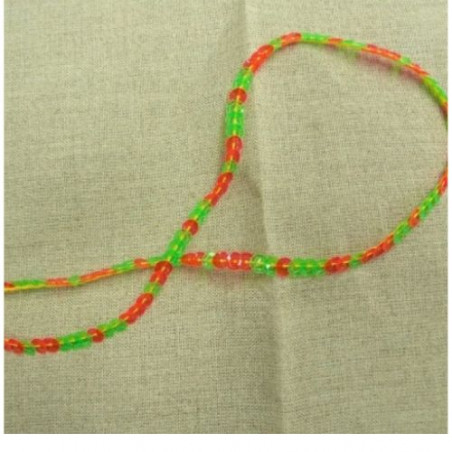 lot de Ruban pailleté sequin montée sur fil bicolore rouge et vert 6 mm