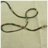 lot de Ruban pailleté sequin  montée sur fil  bicolore vert et marron 5 mm