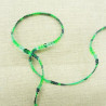 lot de Ruban pailleté sequin  montée sur fil  bicolore vert clair & foncé 5 mm
