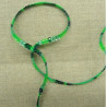 lot de Ruban pailleté sequin  montée sur fil  bicolore vert clair & foncé 5 mm