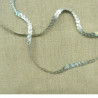 lot de Ruban pailleté sequin  montée sur fil argent brillant 6 mm