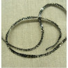 lot de Ruban pailleté sequin  montée sur fil bicolore argent et noir 5 mm