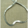 lot de Ruban pailleté sequin  montée sur fil  argent mat 5 mm