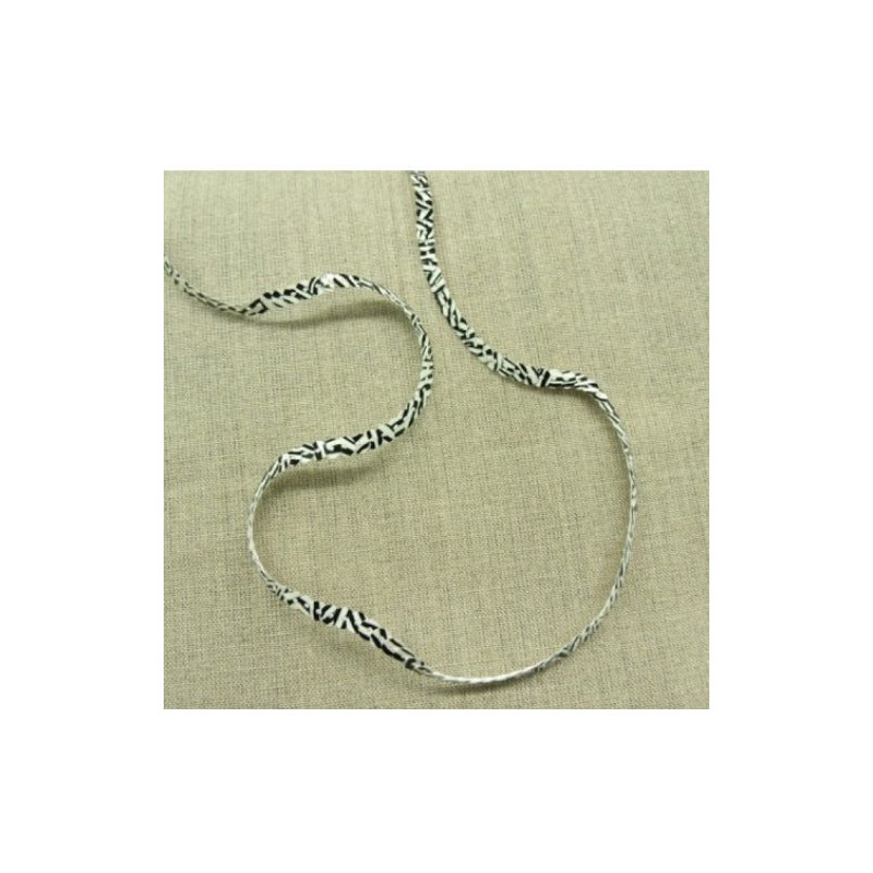 lot de Ruban pailleté sequin  montée sur fil bicolore noir et blanc 5 mm