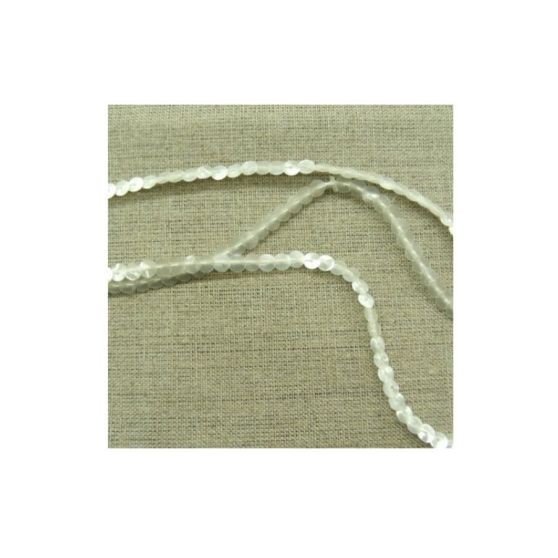lot de Ruban pailleté sequin montée sur fil nacré 5 mm