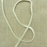 lot de Ruban pailleté sequin montée sur fil blanc cassé sur fil argent 5 mm