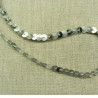 lot de Ruban pailleté sequin montée sur fil argent brillant et mat 6 mm