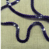 lot de Ruban pailleté sequin montée sur fil  violet 5 mm