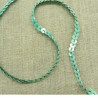 lot de Ruban pailleté sequin montée sur fil  vert 5 mm