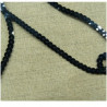 lot de Ruban pailleté sequin montée sur fil bleu marine 5 mm