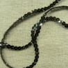 lot de Ruban pailleté sequin montée sur fil noir et or 5 mm