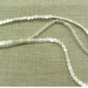 lot de Ruban pailleté sequin  montée sur fil blanc nacré 5 mm