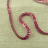 lot de Ruban pailleté sequin montée sur fil rose fushia cuivré 5 mm