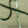 lot de Ruban pailleté sequin montée sur fil vert brillant 5 mm