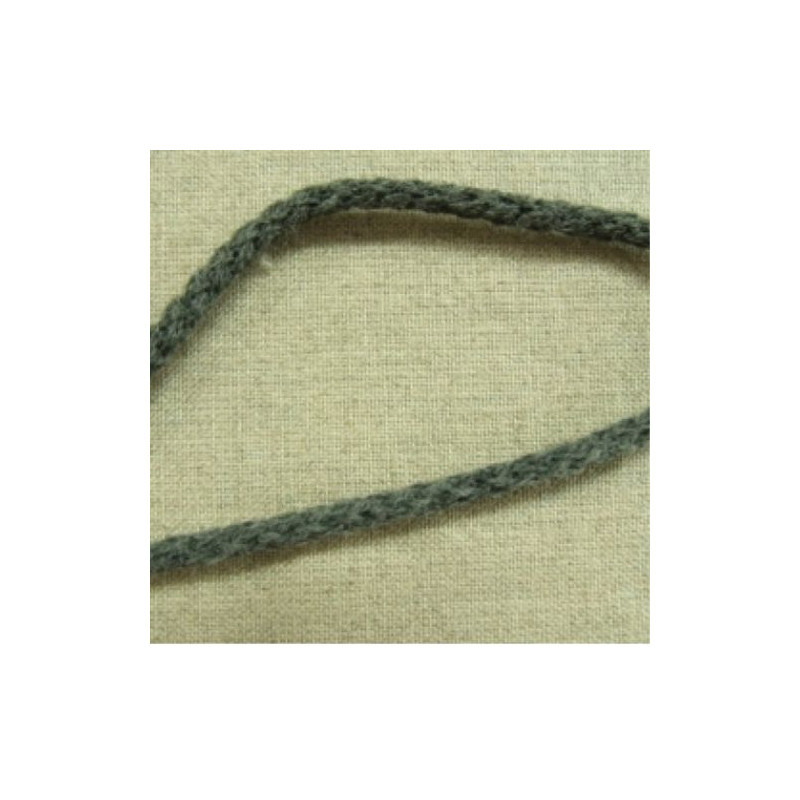 cordon polyester & coton gris 5 mm