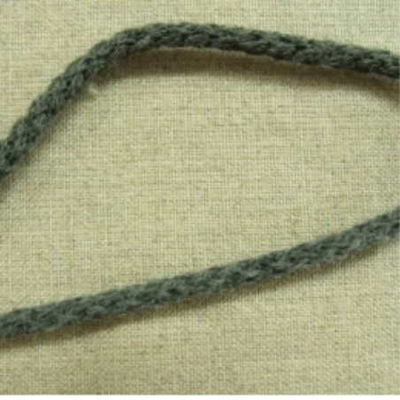 cordon polyester & coton gris 5 mm