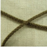 cordon polyester & coton marron 5 mm