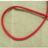 cordon polyester & coton  rouge 4 mm