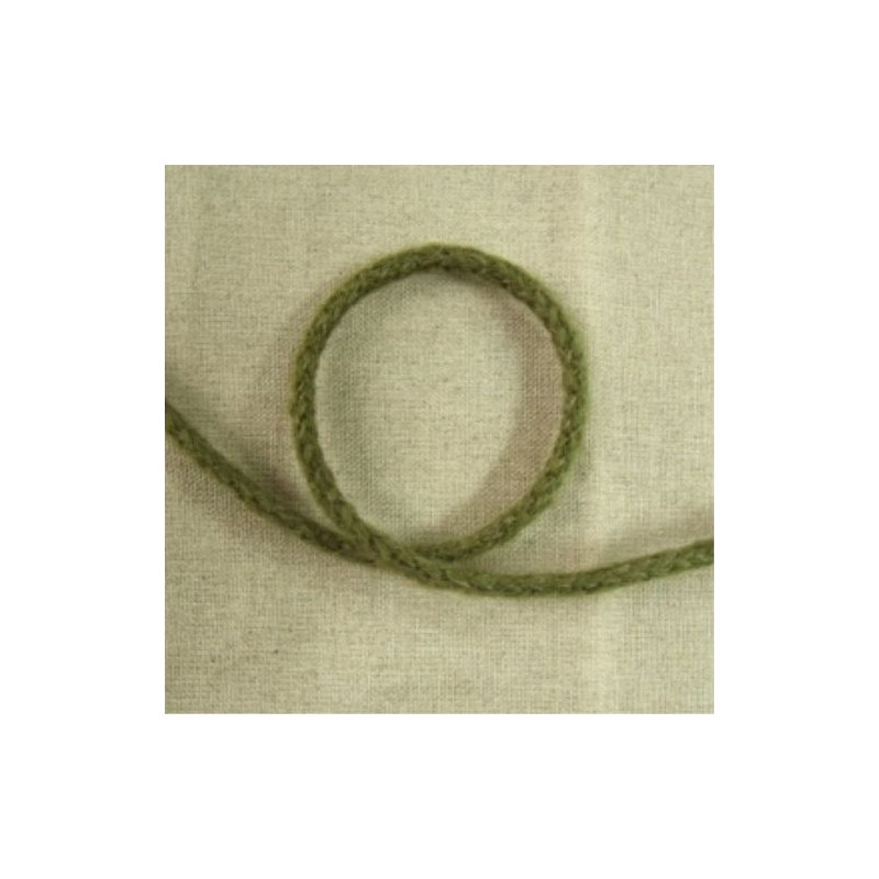 cordon polyester & coton  vert  4 mm