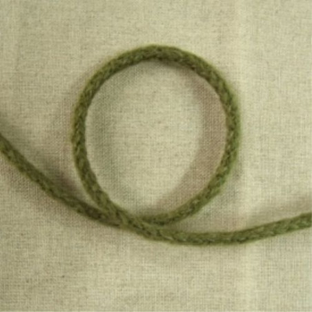cordon polyester & coton  vert  4 mm