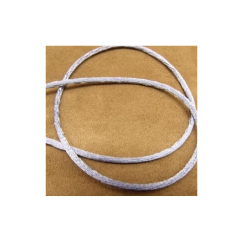 LOT DE 3 METRES RUBAN QUEUE  DE RAT PARME LEGEREMENT SATINE 2.5 mm
