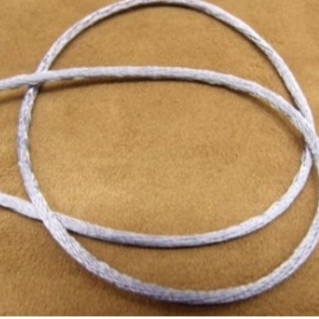 LOT DE 3 METRES RUBAN QUEUE DE RAT PARME LEGEREMENT SATINE 2.5 mm