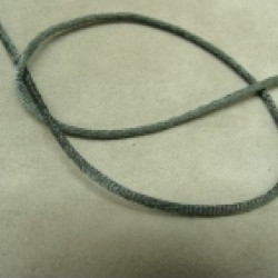 LOT DE 3 METRES RUBAN QUEUE DE RAT GRIS  LEGEREMENT SATINE 2.5 mm