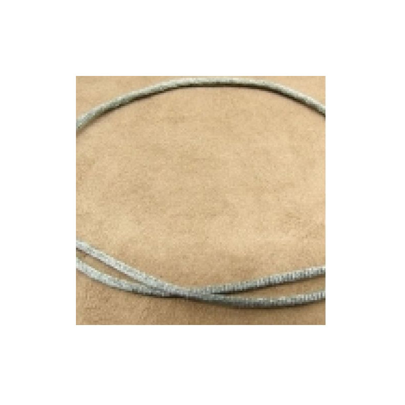 LOT DE 3 METRES RUBAN QUEUE DE RAT GRIS  LEGEREMENT SATINE 2.5 mm