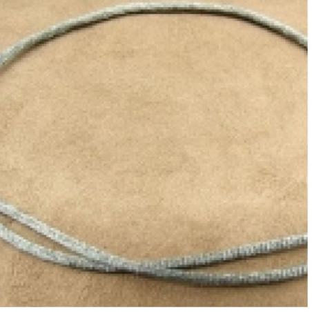 LOT DE 3 METRES RUBAN QUEUE DE RAT GRIS LEGEREMENT SATINE 2.5 mm