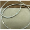 RUBAN QUEUE  DE RAT BLANC INCRUSTATION PAILLETTE 2,5 mm