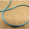 LOT DE 3 METRES RUBAN QUEUE DE RAT BLEU TURQUOISE LEGEREMENT SATINE 2.5 mm