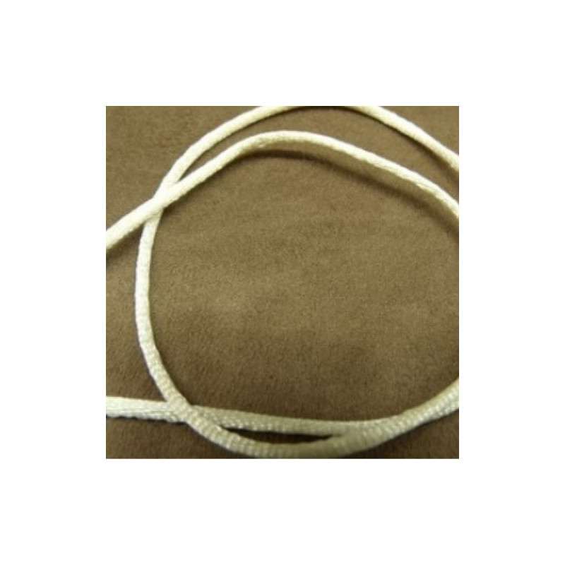 LOT DE 3 METRES RUBAN QUEUE  DE RAT blanc cassé  LEGEREMENT SATINE 2.5 mm