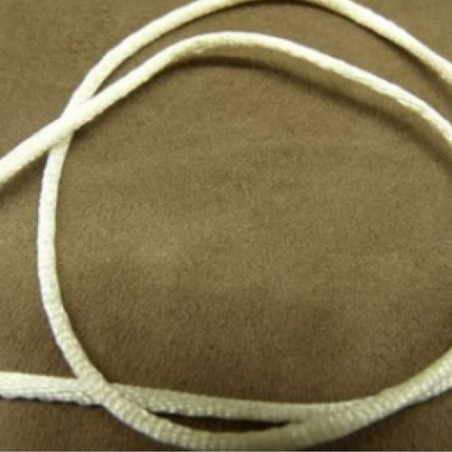 LOT DE 3 METRES RUBAN QUEUE DE RAT blanc cassé LEGEREMENT SATINE 2.5 mm