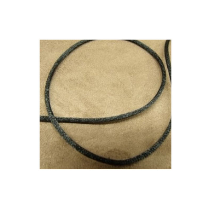 LOT DE 3 METRES RUBAN QUEUE DE RAT NOIR LEGEREMENT SATINE 2.5 mm