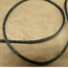 LOT DE 3 METRES RUBAN QUEUE DE RAT NOIR LEGEREMENT SATINE 2.5 mm