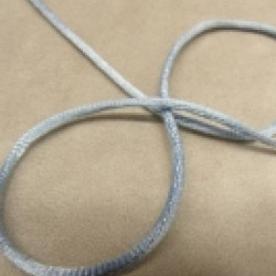 RUBAN QUEUE DE RAT BLEU CIEL LEGEREMENT SATINE 2.5 mm