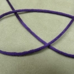 LOT DE 3 METRES RUBAN QUEUE DE RAT VIOLET LEGEREMENT SATINE 2.5 mm