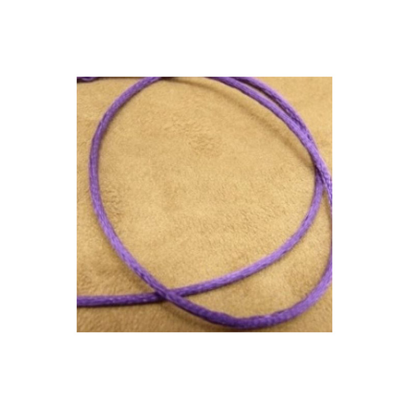 LOT DE 3 METRES RUBAN QUEUE DE RAT VIOLET LEGEREMENT SATINE 2.5 mm