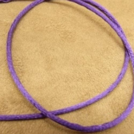 LOT DE 3 METRES RUBAN QUEUE DE RAT VIOLET LEGEREMENT SATINE 2.5 mm