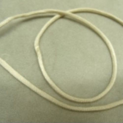 LOT DE 3 METRES RUBAN QUEUE DE RAT CREME LEGEREMENT SATINE 2.5 mm