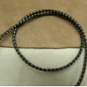 RUBAN QUEUE DE RAT NOIR INCRUSTE ARGENT 2.5 mm