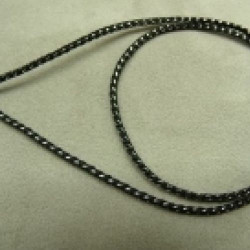 RUBAN QUEUE DE RAT NOIR INCRUSTE ARGENT 2.5 mm