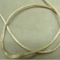 LOT DE 3 METRES RUBAN QUEUE DE RAT BEIGE LEGEREMENT SATINE  2.5 mm